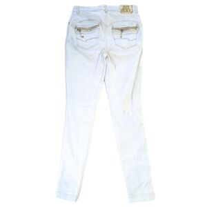 Pit Bull Jeans Brazilian Brasil Light Wash Rhinestone Distressed Skinny M 29x31